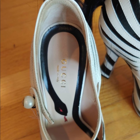 Gucci Lesley pony hair Mary Jane leather pumps size 36.5 NWT 🦓🦓 - Picture 4 of 9